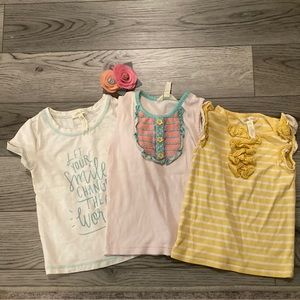 Matilda jane tee lot size 4 with hair clip